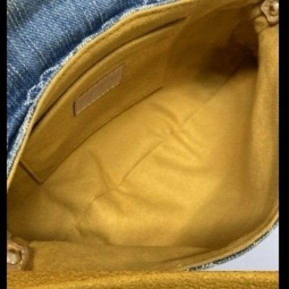 Authentic Louis Vuitton Denim Mini Pleaty Vintage Pouch Pochette Bag Monogram LV - Picture 9 of 12